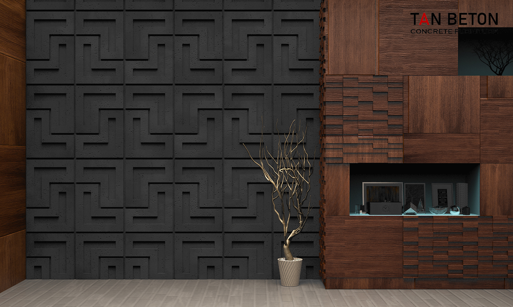 tấm panel 3d xi măng