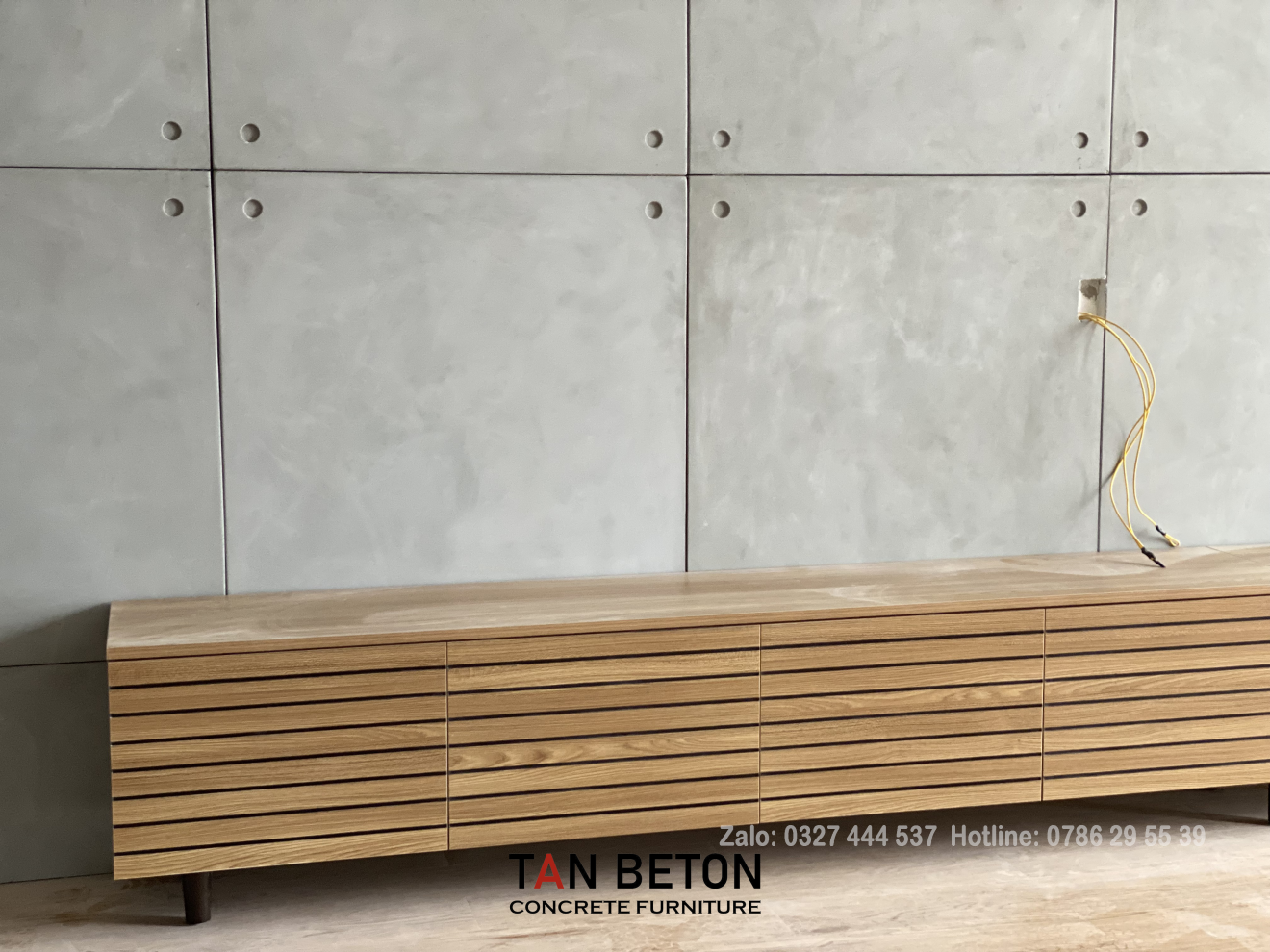 thi công vách căn hộ Ttphcm - ốp tường xi măng 4 lỗ