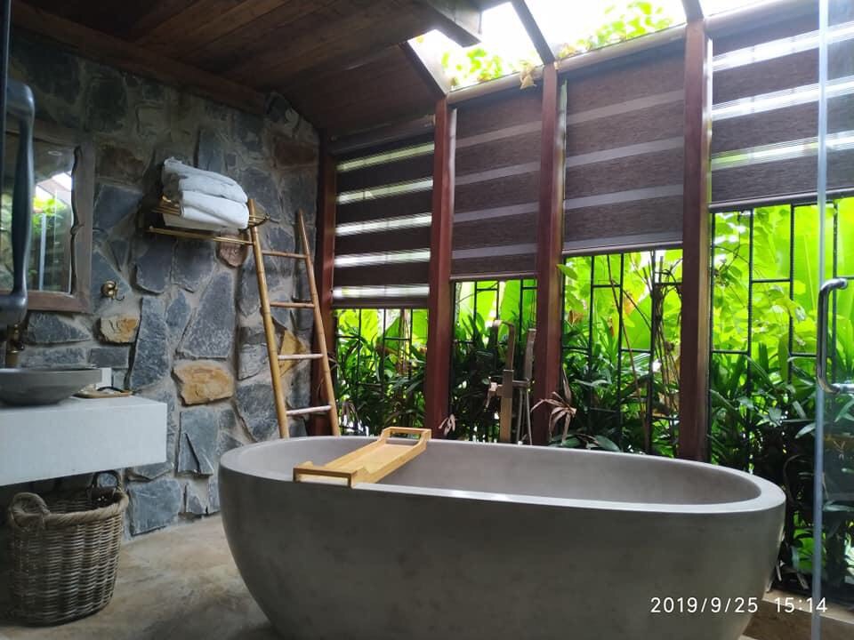 concrete bathtub