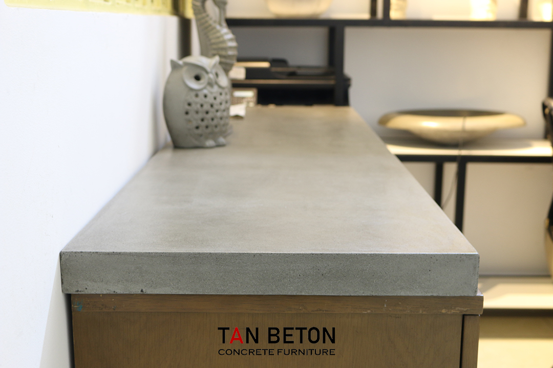 concrete desk table